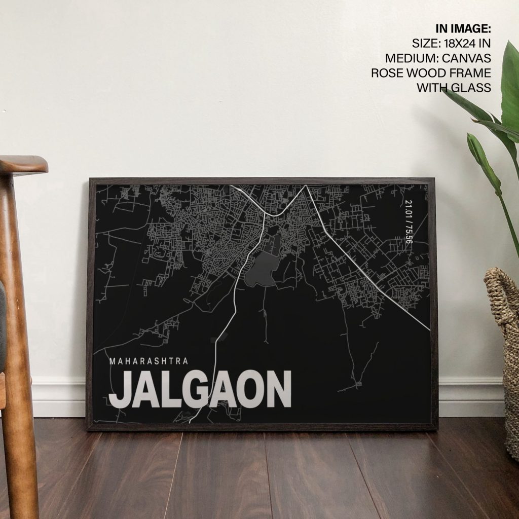MAHARASHTRA JALGAON 21 01 75 56 - City Map – Wall Art