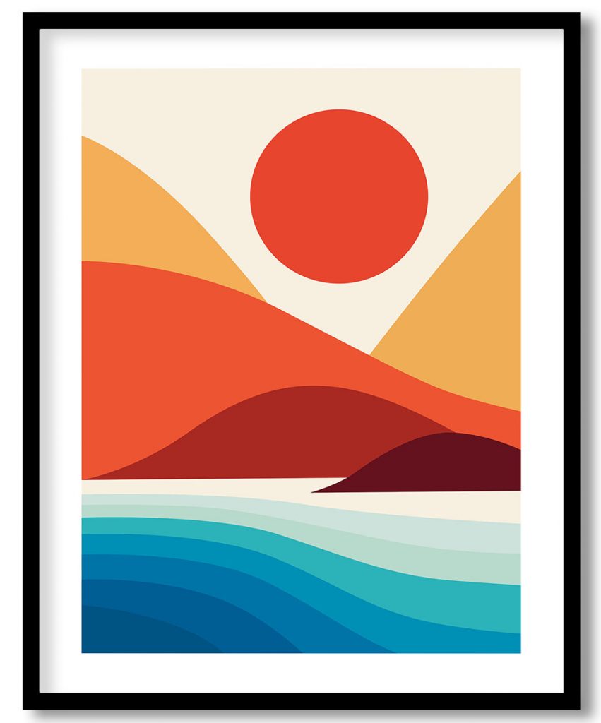 Modern deep sea landscape