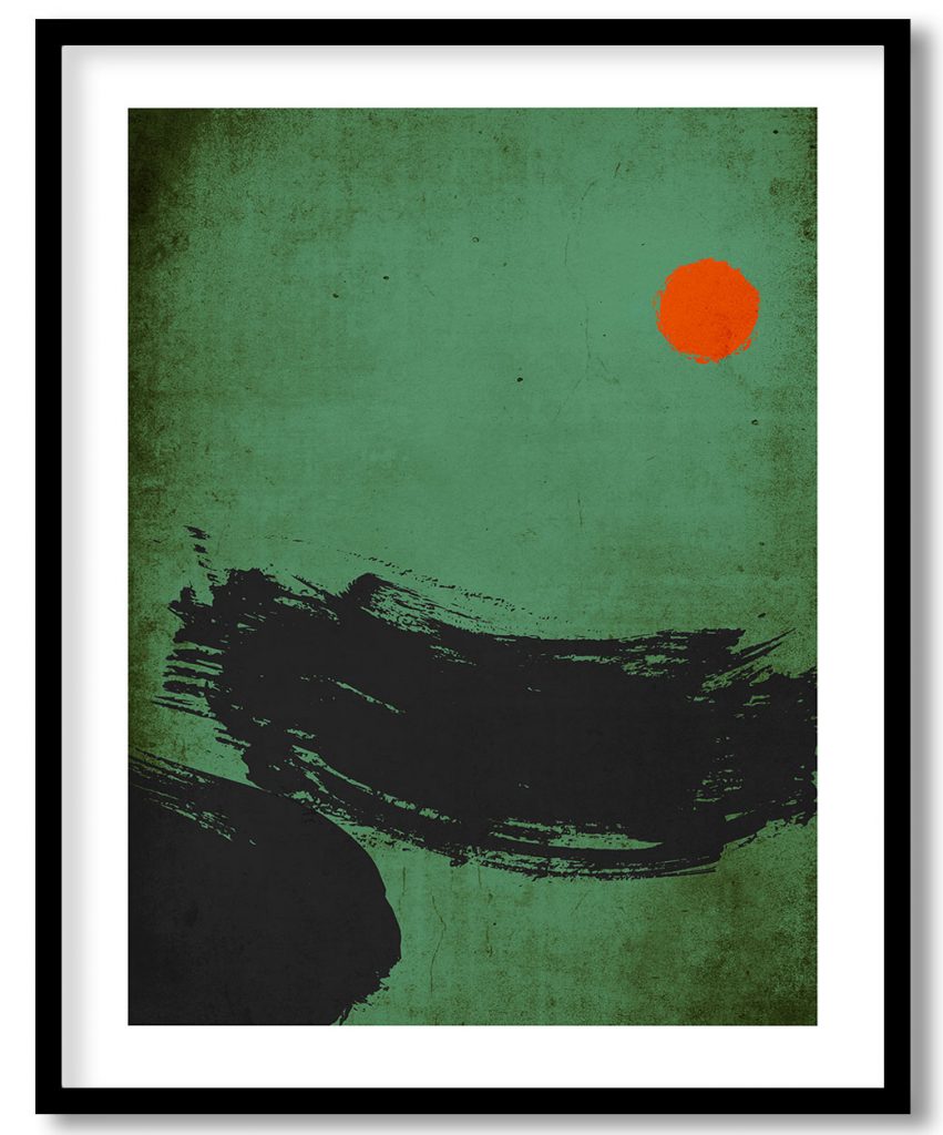 Stroky olive abstract