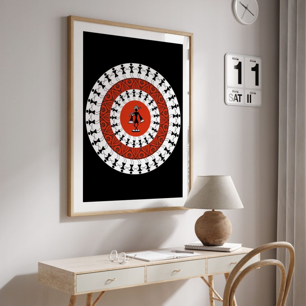 Warli Flutist and Dancers – Wall Decor