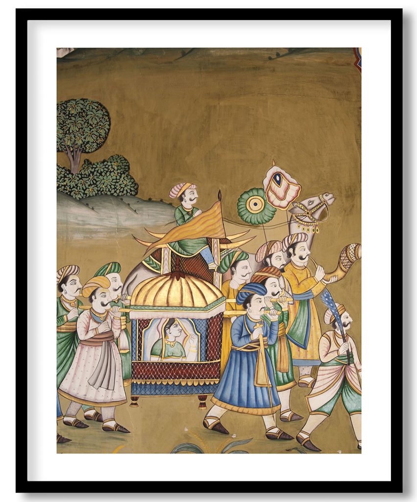 Traditional doli scene in rajasthan