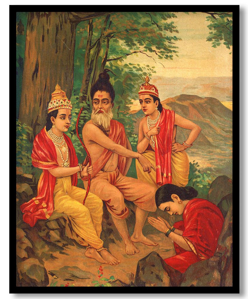 Ahalyaodhar by Raja Ravi Varma (Circa 1910)