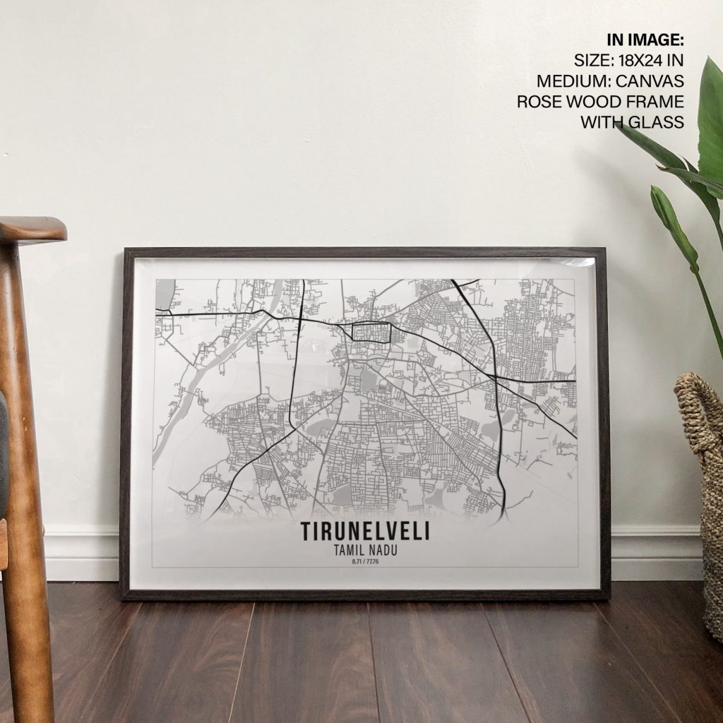 Minimalist Tirunelveli Map – Wall Painting