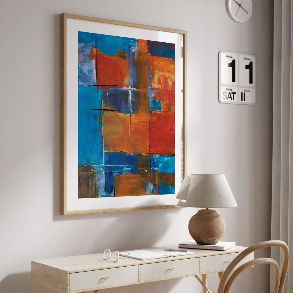 Abstract Intersecting Lines Blocks – Wall Decor