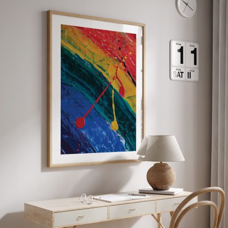 Abstract Colorful Brushstrokes Splatters – Wall Painting