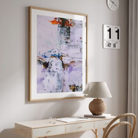 Abstract White Textured Brushstrokes – Wall Hanging