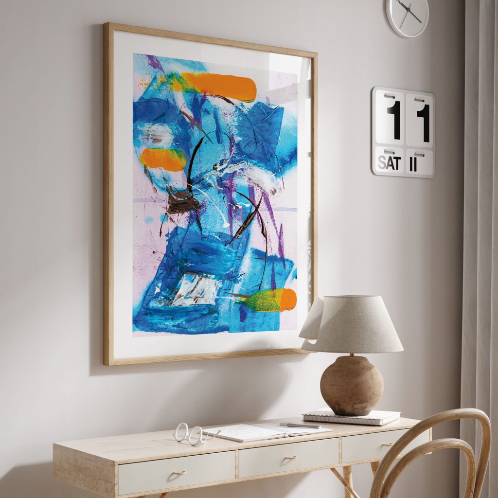Abstract Dynamic Brushstrokes – Wall Art