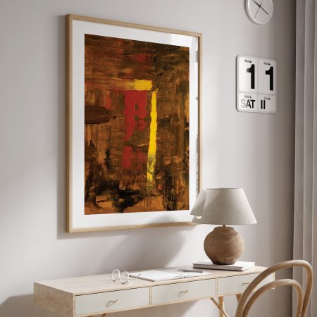 Abstract Red and Yellow Strokes – Wall Hanging