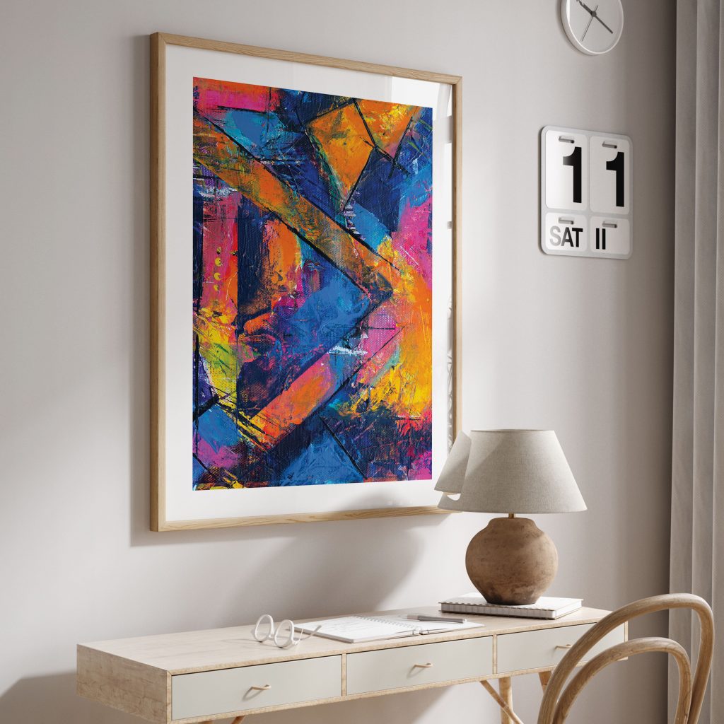 Abstract Intersecting Shapes – Home Decor