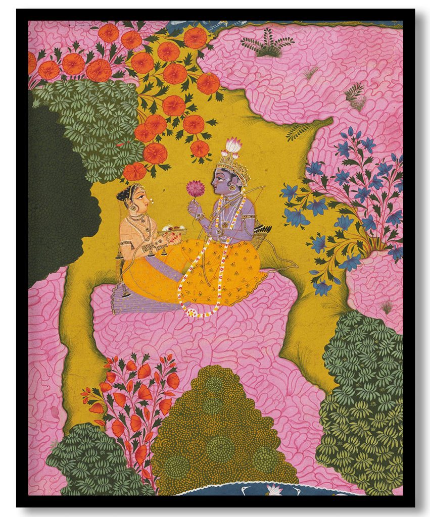 Sita offering fruits to Ram in Dandaka forest (1700-1800)