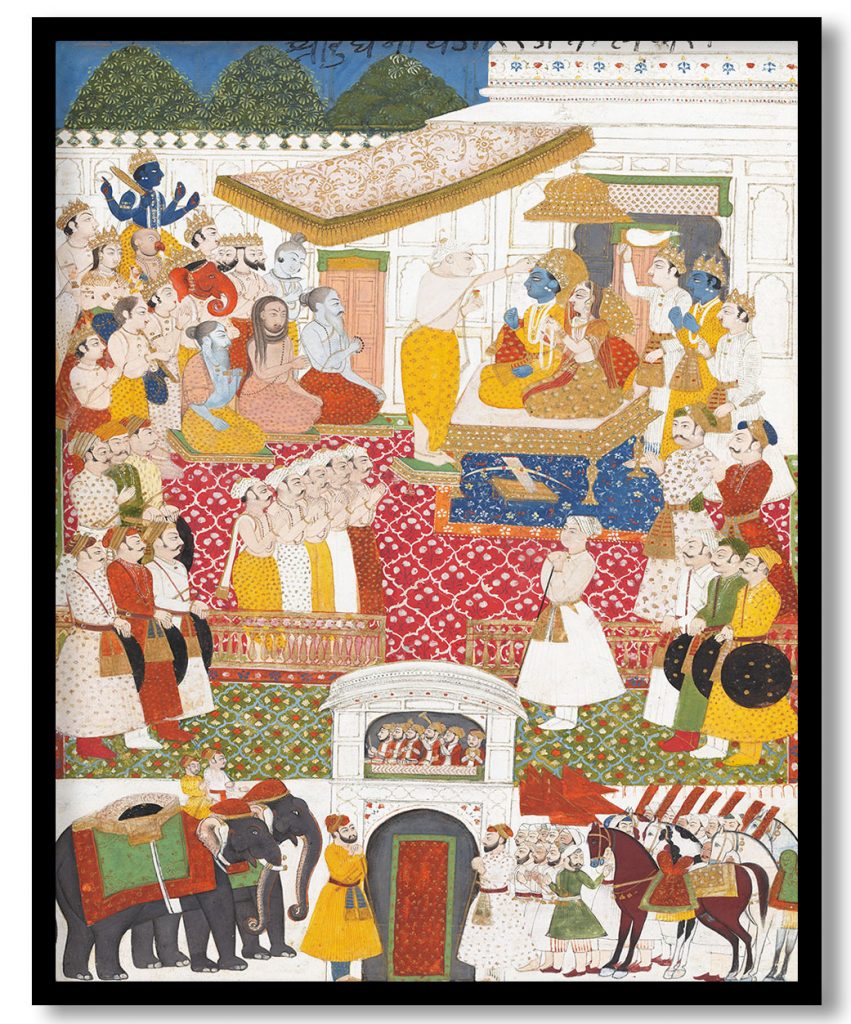 The coronation of Ram by Sage Vasistha early nineteenth century