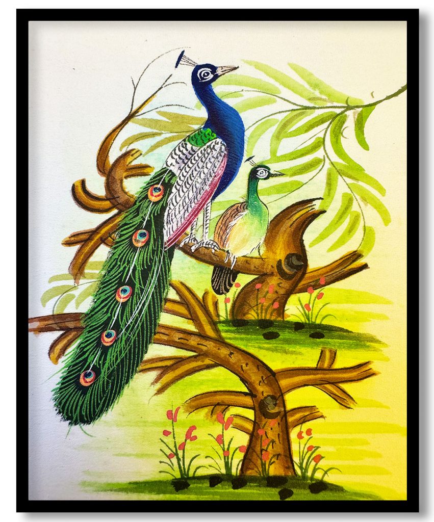Classic peacock painting