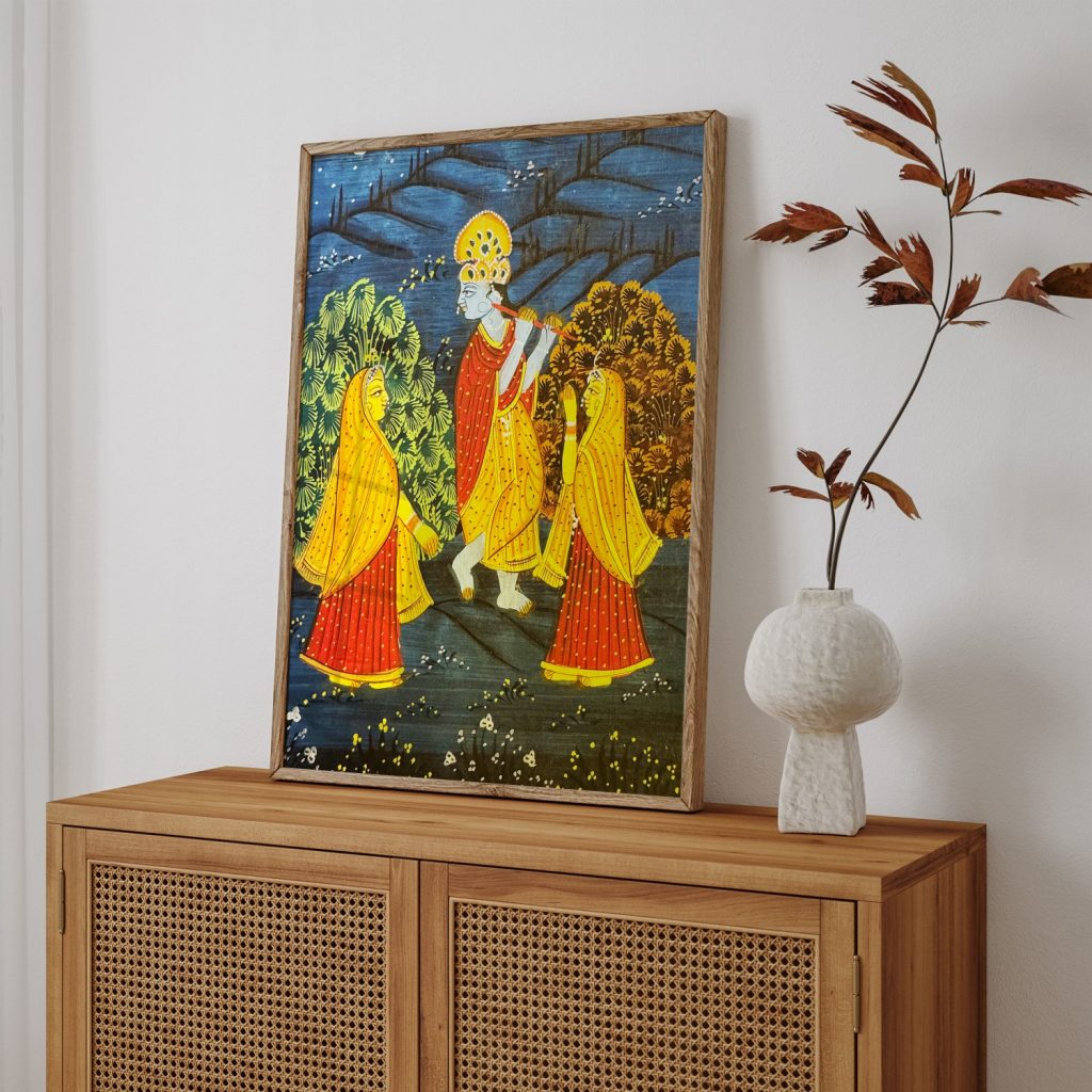 Shri Krishna Bansuri Gopi – Wall Art
