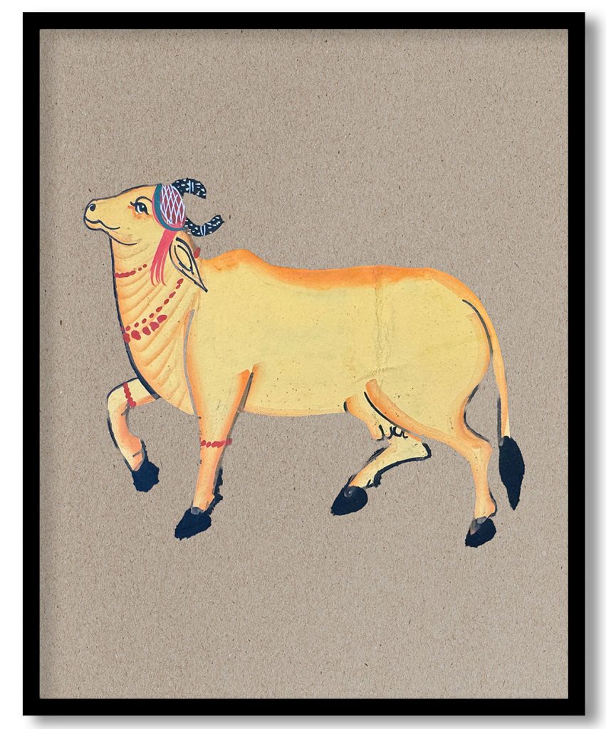 Vintage pichwai cow