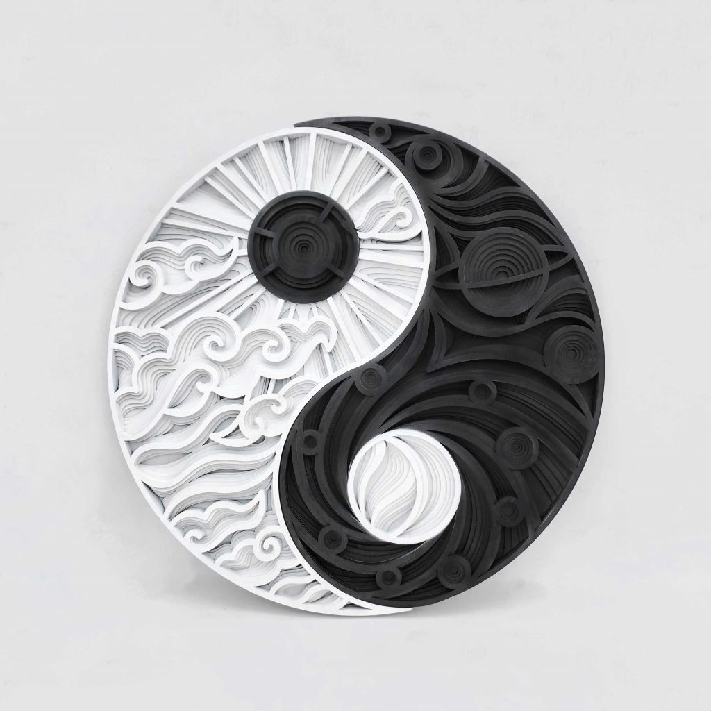 Black and White Yin and Yang Day and Night