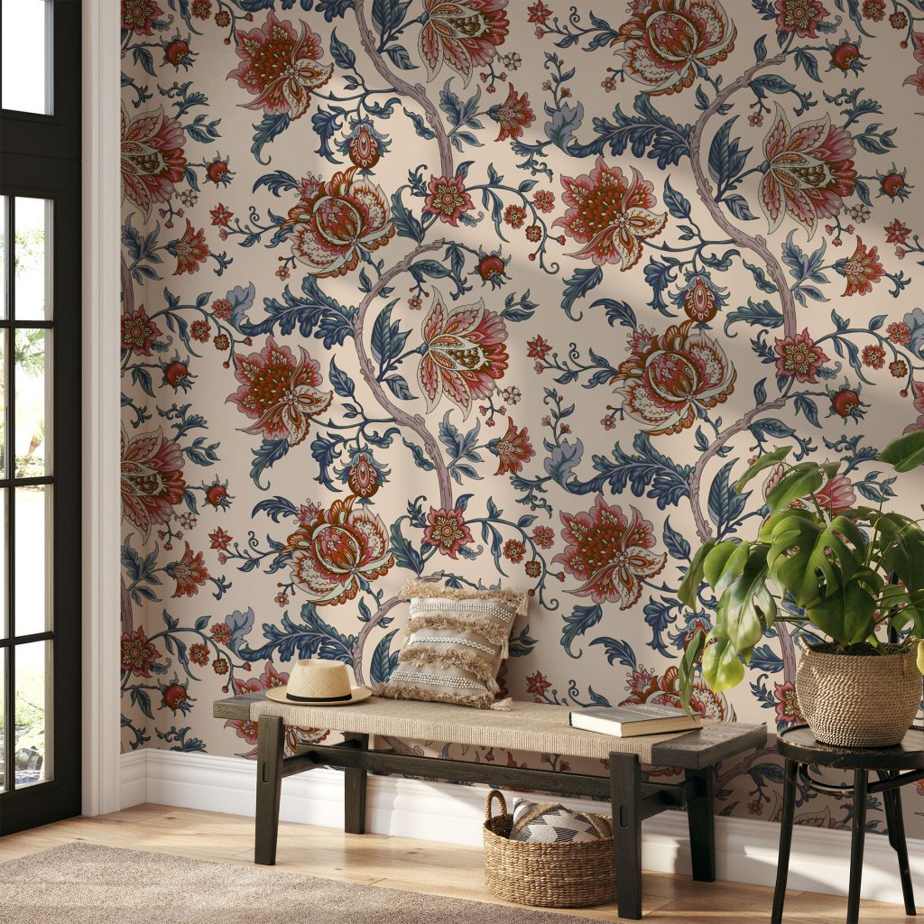 Seamless baroque floral pattern