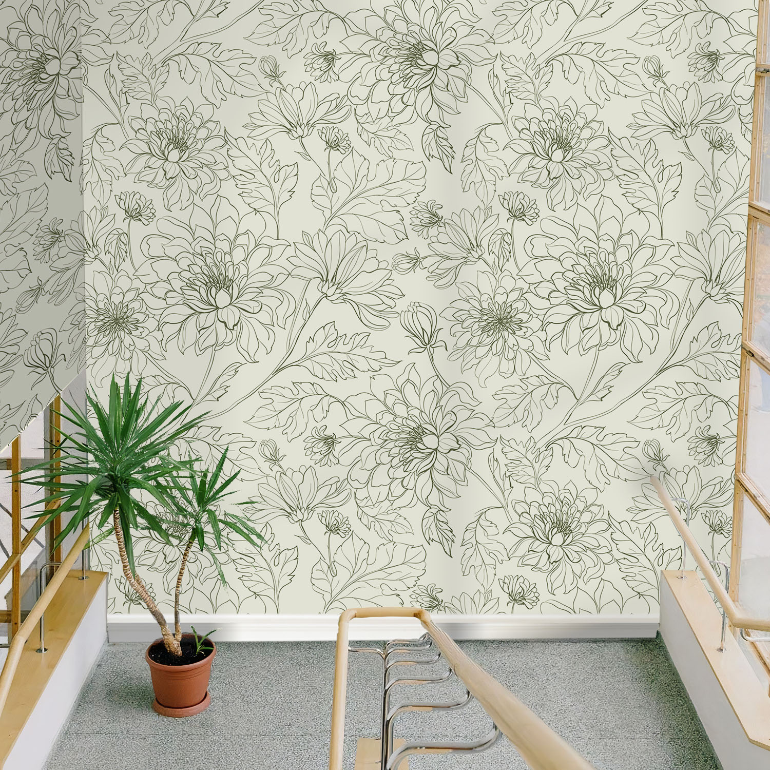 Chrysanthemums floral pattern