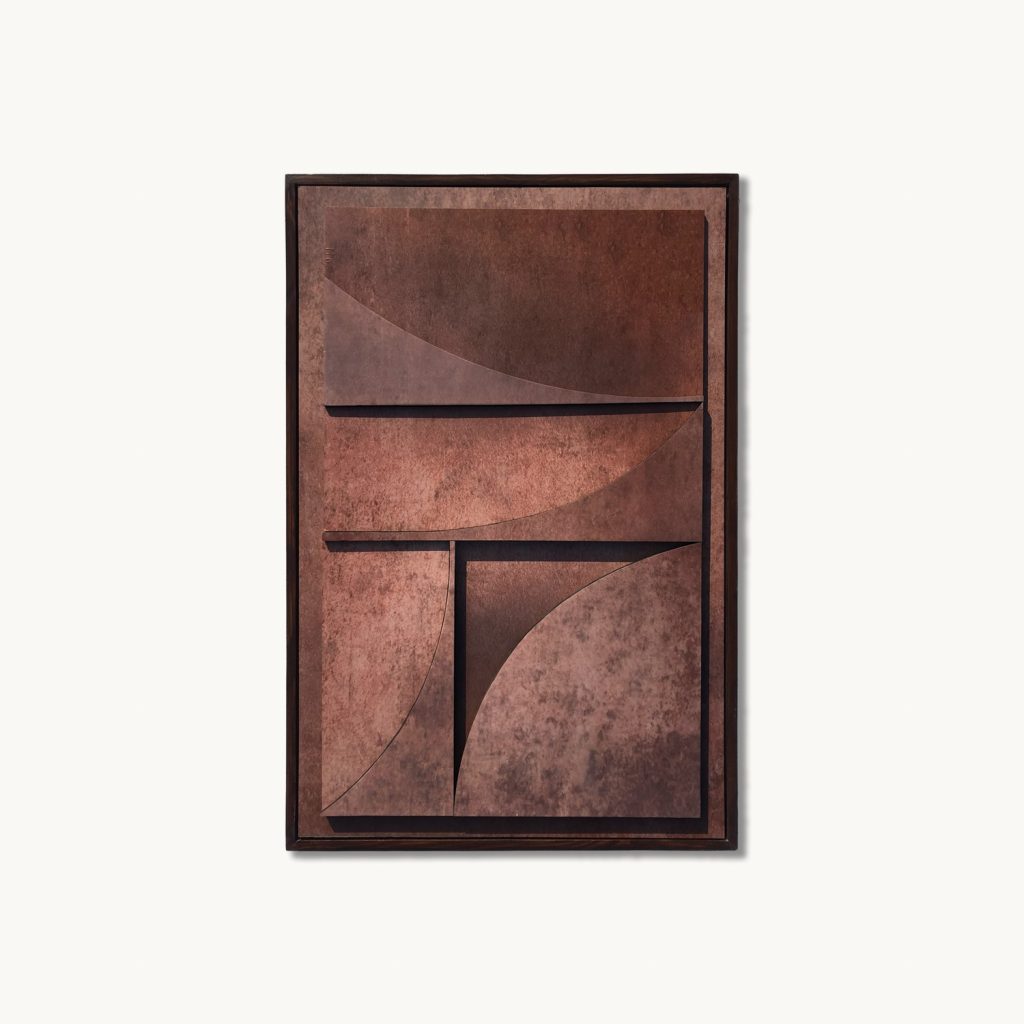Rust Relief Geometrical Wall Sculpture #2