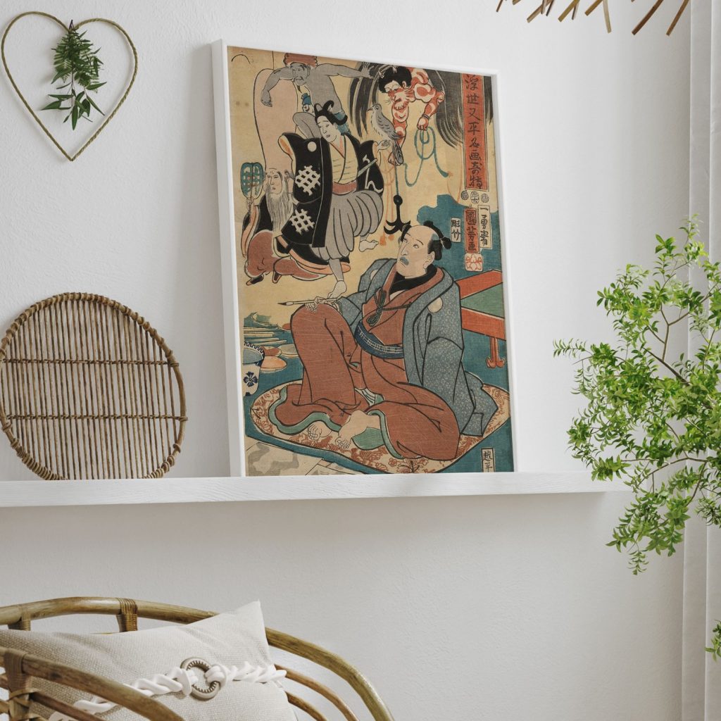 The Strange Occurrence of Ukiyo Matahei and his Famous Paintings by Utagawa Kuniyoshi (1853)