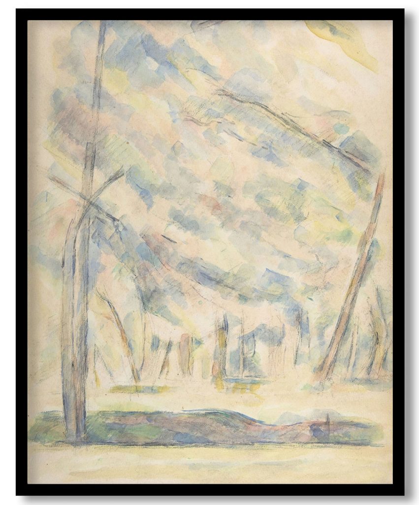 Landscape (recto); Sketch of rocks (?) (verso) by Paul Cezanne (n.d.)