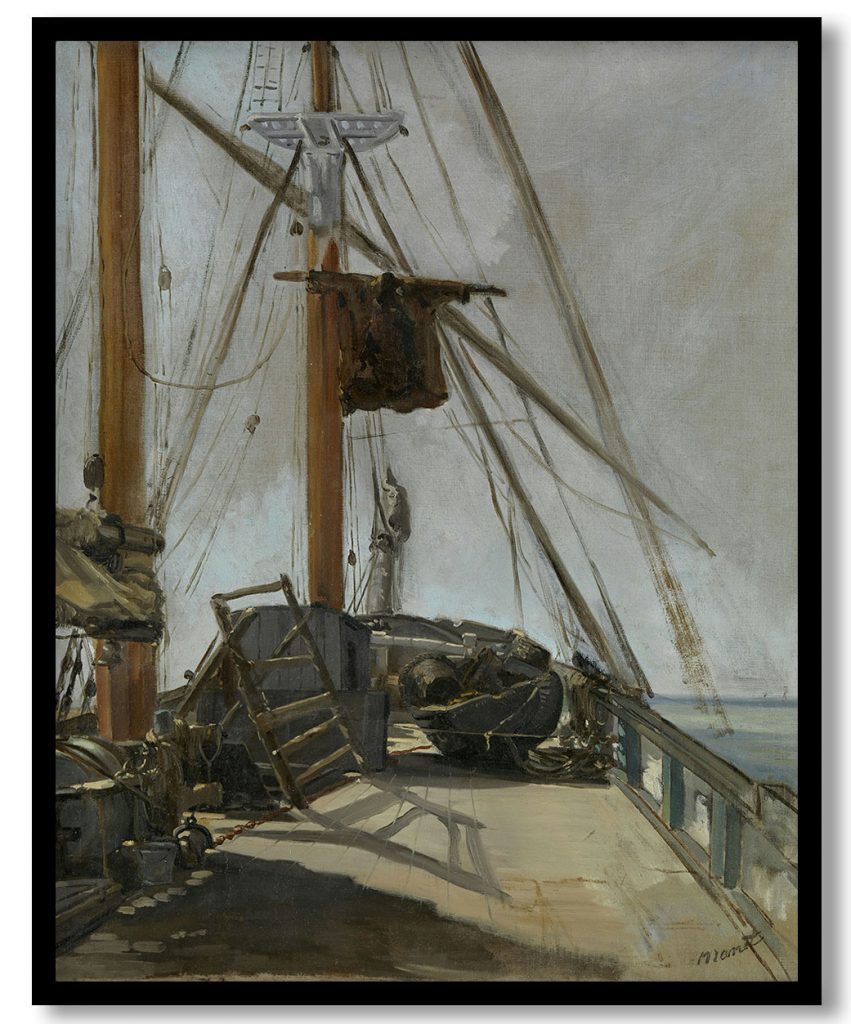 The ship's deck by Edouard Manet (1860)