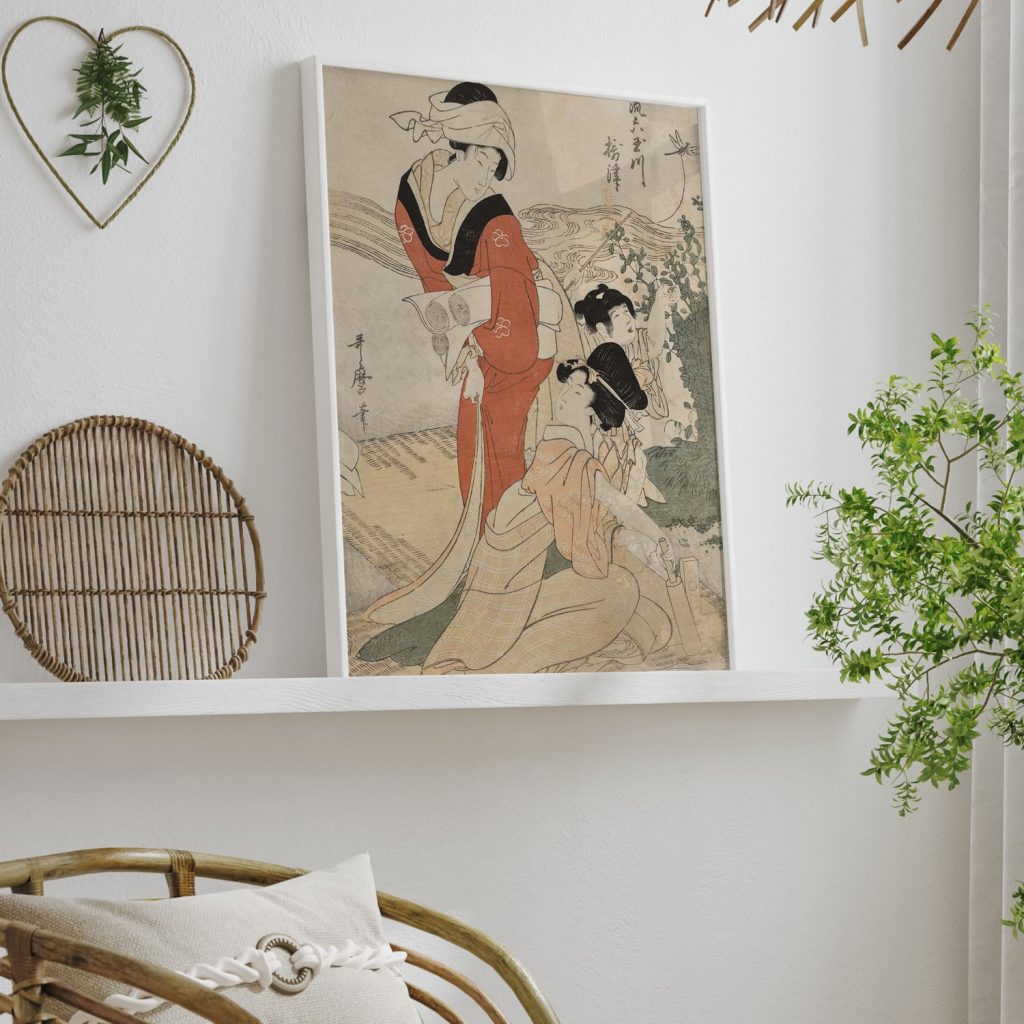 Musashi Province from the series Fashionable Six Jewel Rivers (Furyu Mu Tamagawa) by Kitagawa Utamaro (1804)