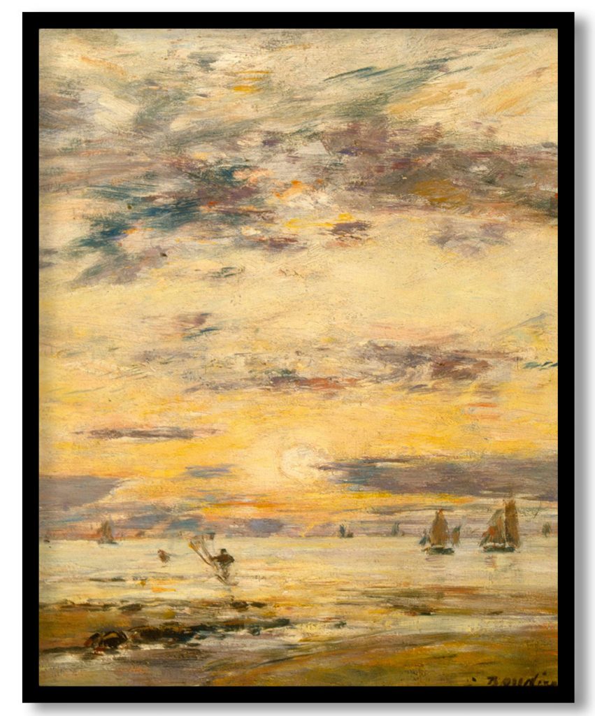 Seascape. Sunset by Eugene Boudin (1887)