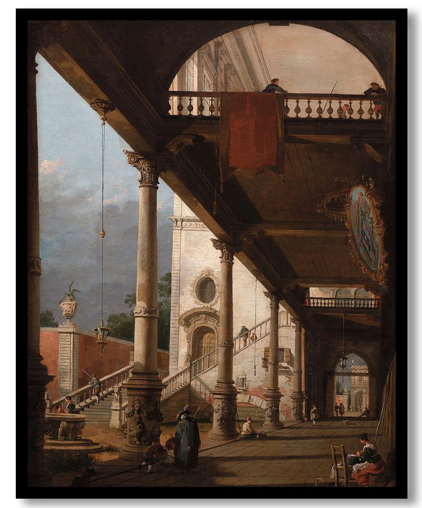 Capriccio (Venetian Courtyard) by Antonio Canaletto (1765)