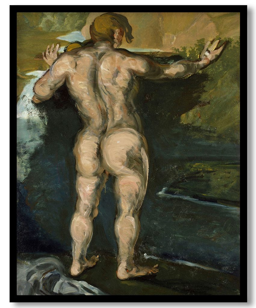 Bather and Rocks by Paul Cezanne ( 1860-66)