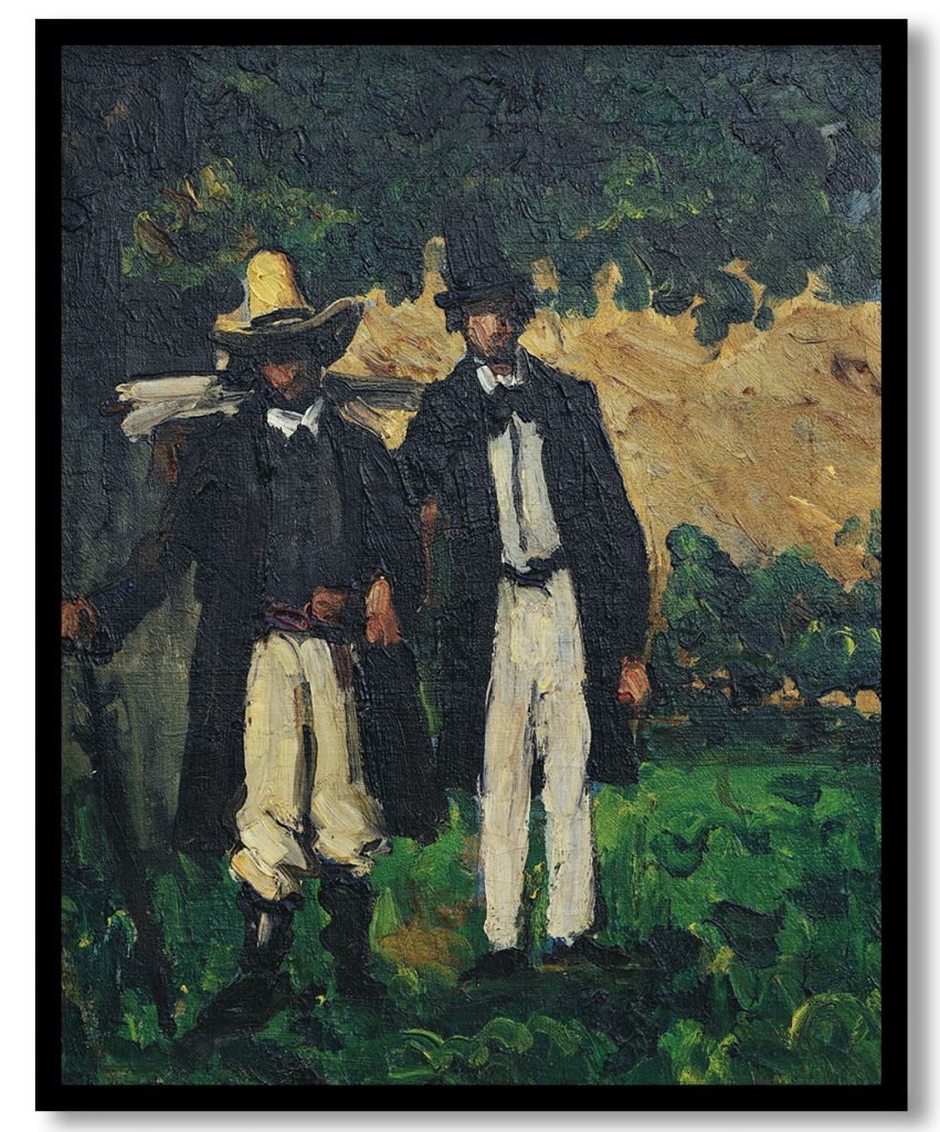 Marion y Valabregue salen a buscar un motivo para Pintar by Paul Cezanne (1866)