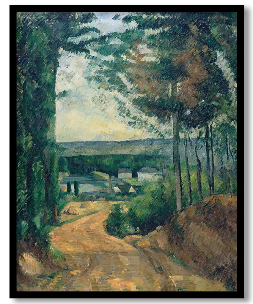 Road leading to the lake by Paul Cezanne (1880)