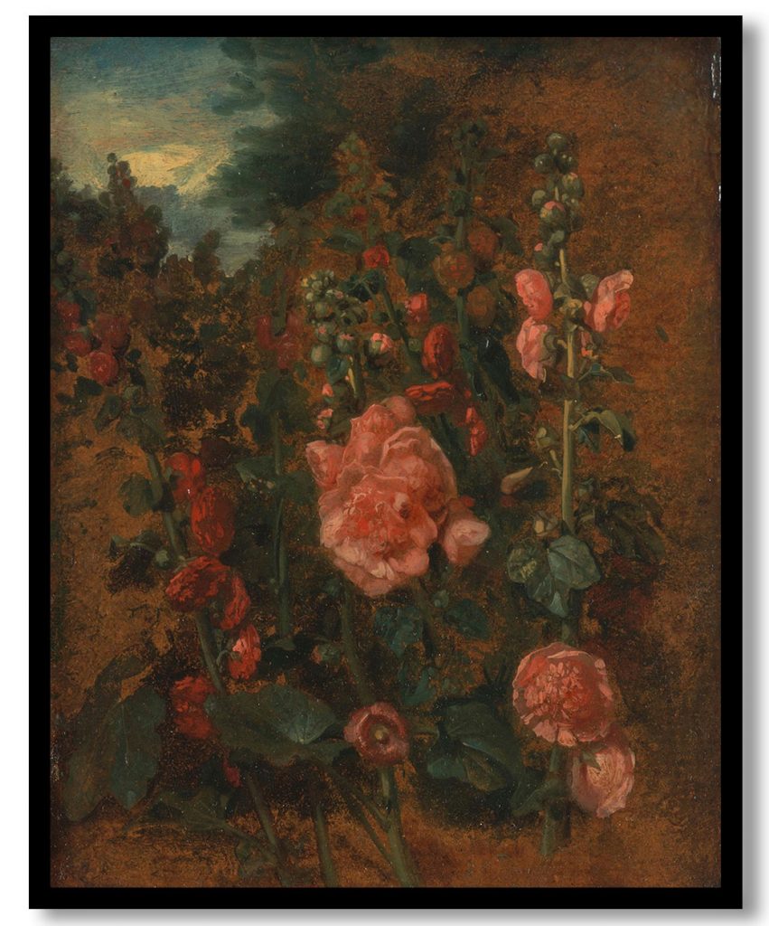 Study of Hollyhocks by John Constable (1826)