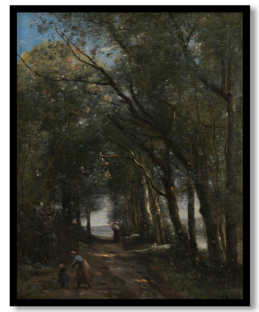 A Lane through the Trees by Jean Baptiste Camille Corot ( 1870-73)