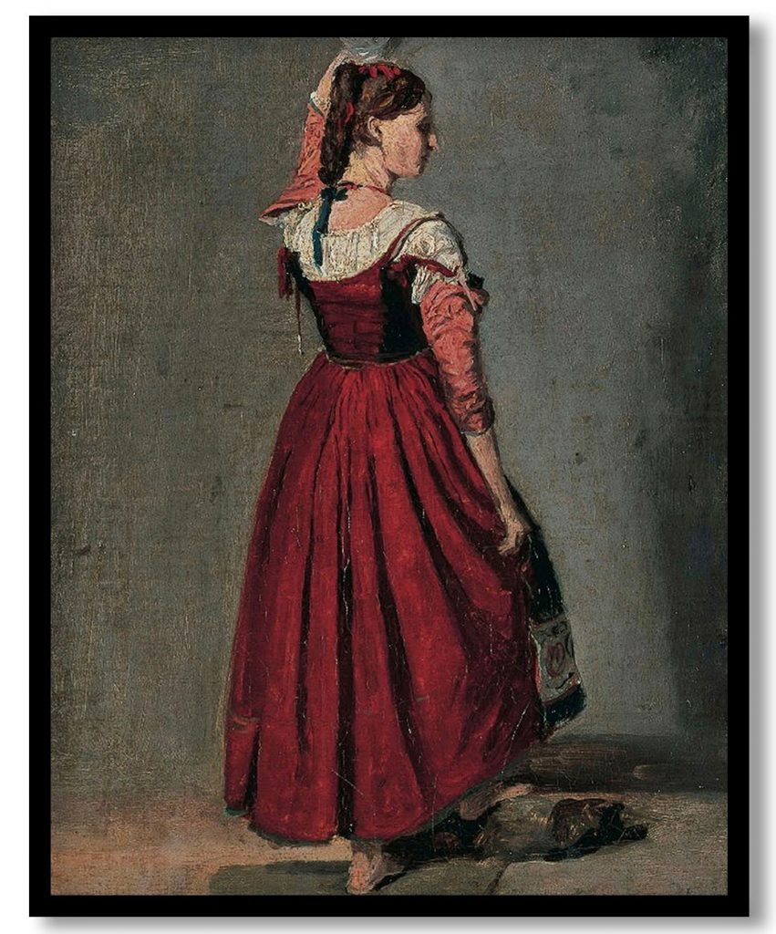 Italian Woman by Jean Baptiste Camille Corot (1626-28)