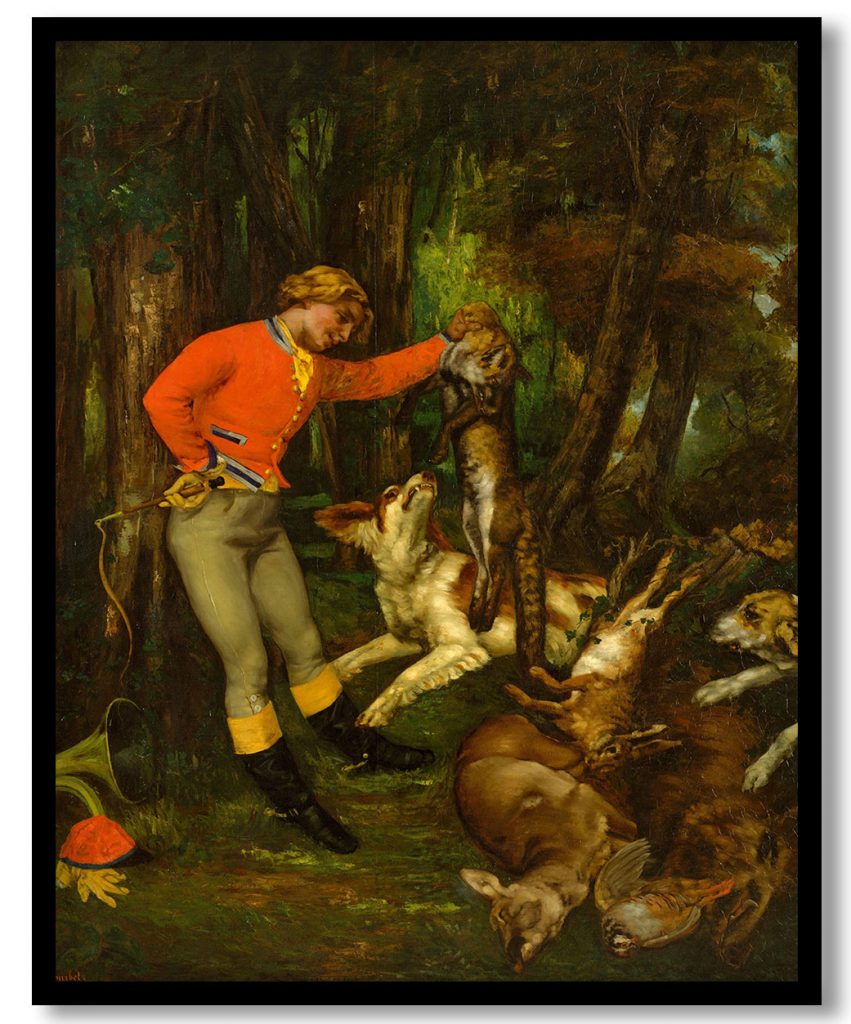 After the Hunt by Gustave Courbet (1859)