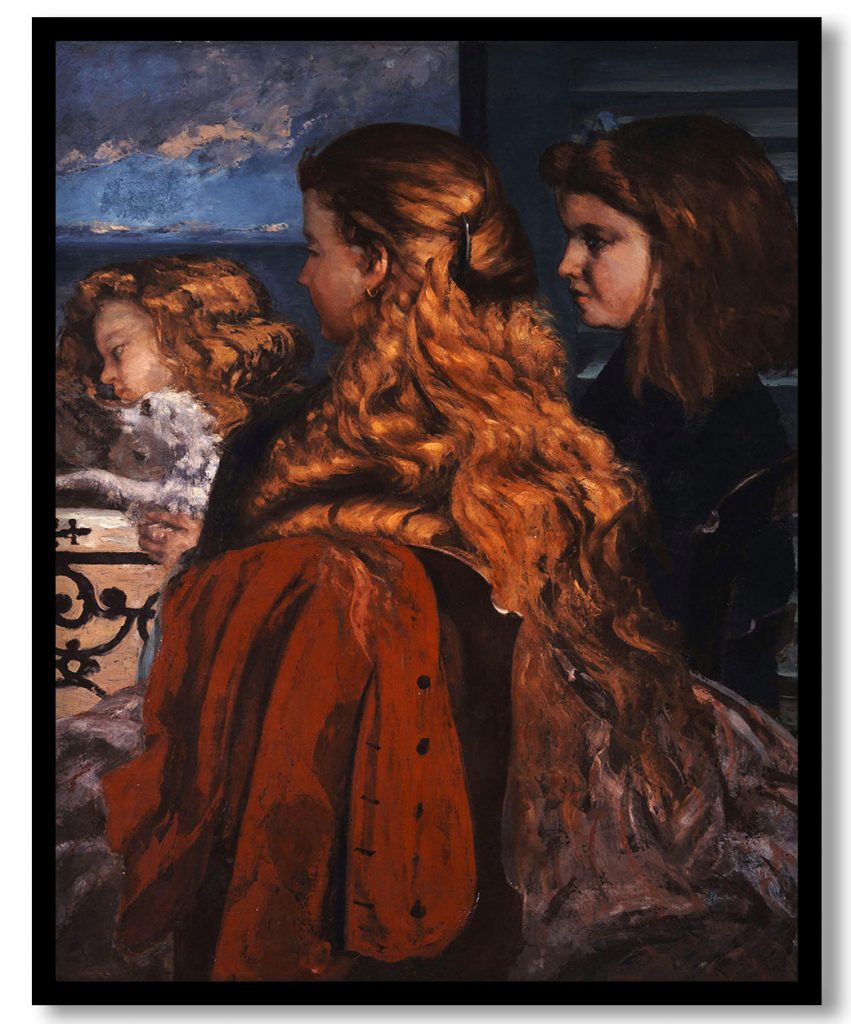 Three Young Englishwomen by a Window by Gustave Courbet (1865)