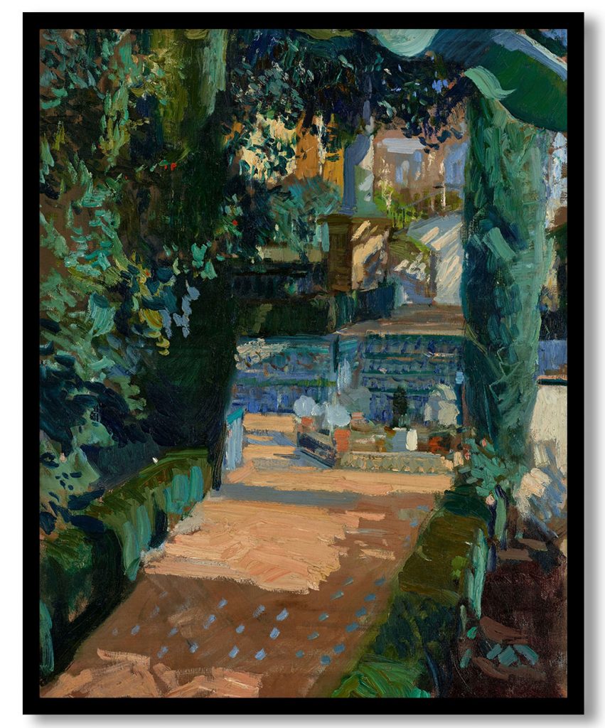 Court of the Dances, Alcázar, Sevilla  (Main View) by Joaquín Sorolla (1910)