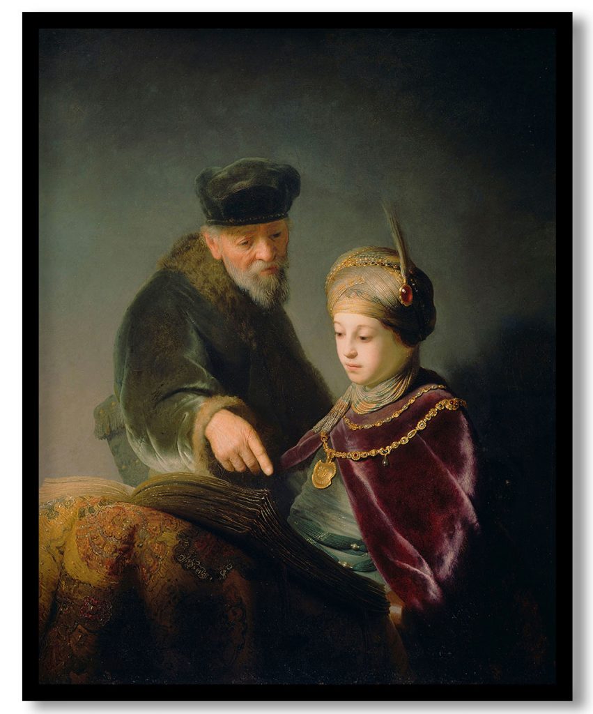 A Young Scholar and his Tutor by Georges Seurat