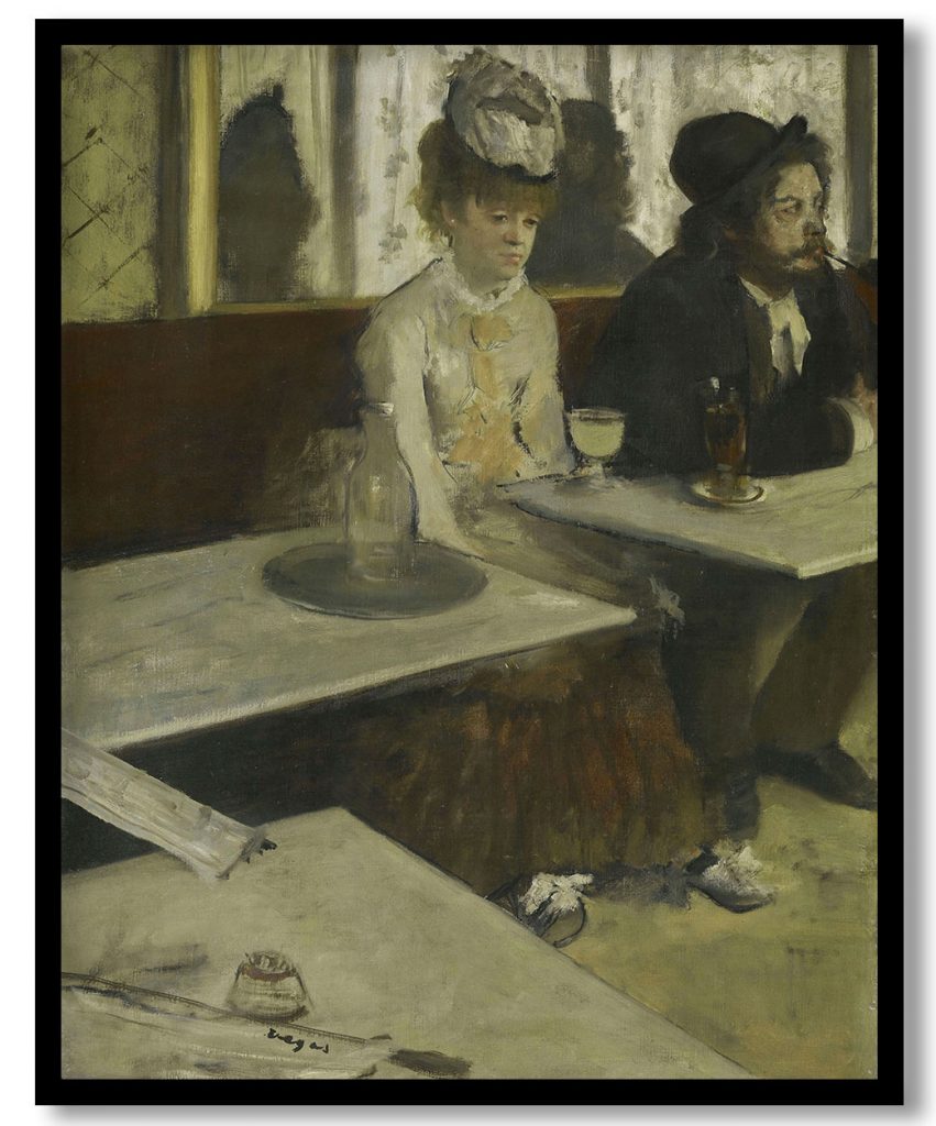 In a Cafe, also called 'Absinthe' by Edgar Degas (19th Century)