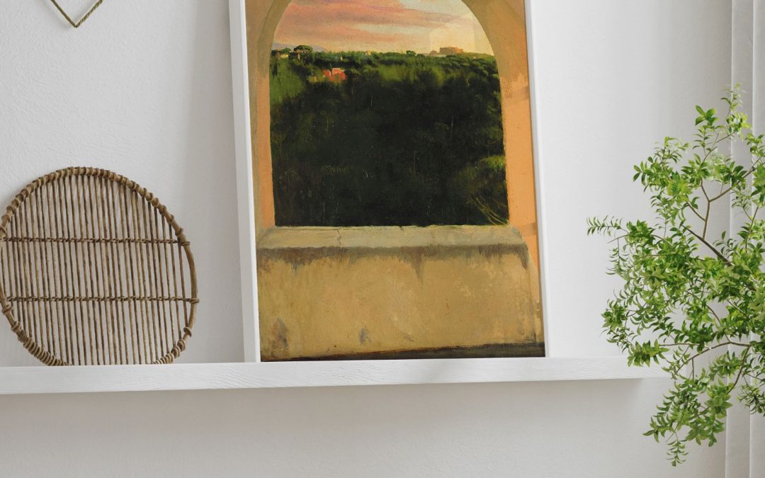 Wall Art | Italian Landscape seen through a Skylight by Edgar