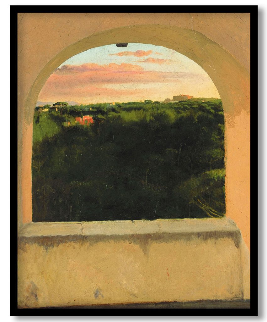 Italian Landscape seen through a Skylight by Edgar Degas (1856-59)