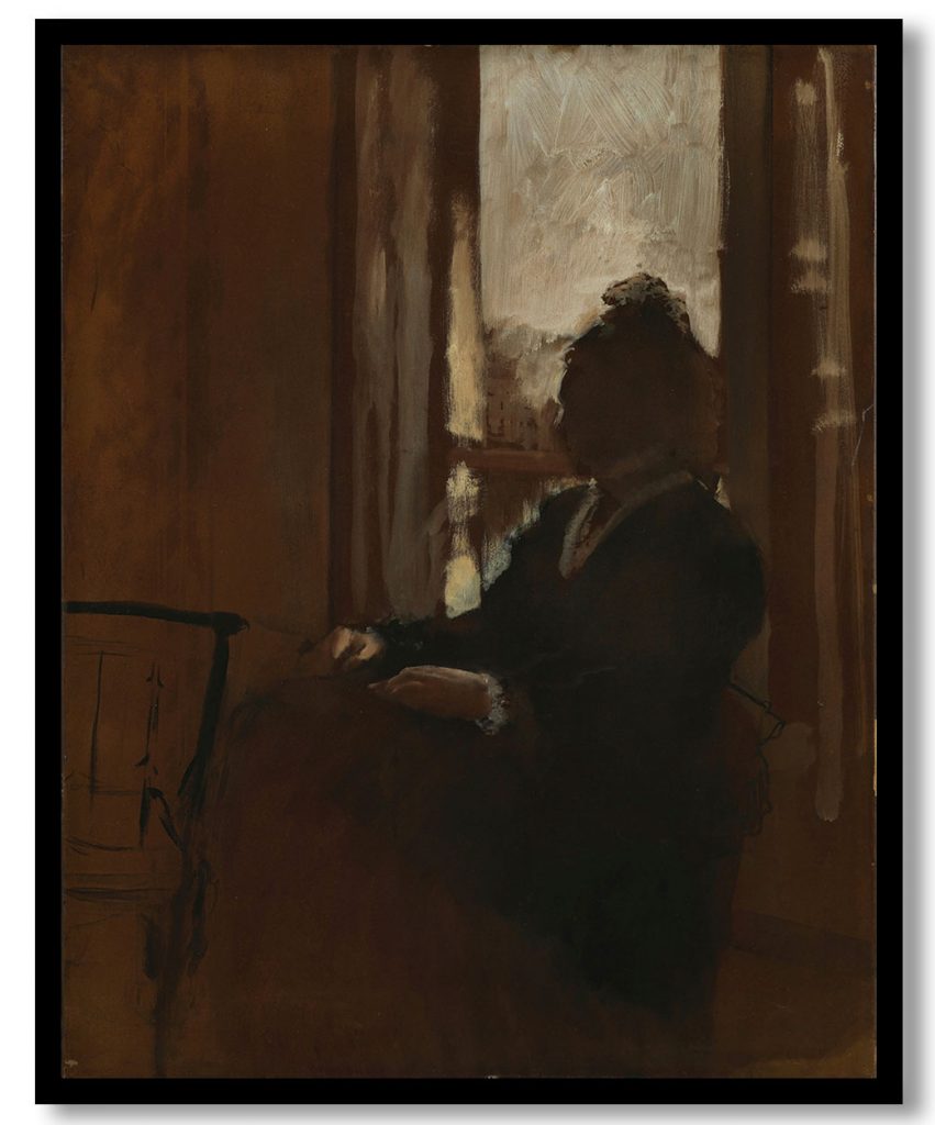 Woman at a Window by Edgar Degas (1871-72)