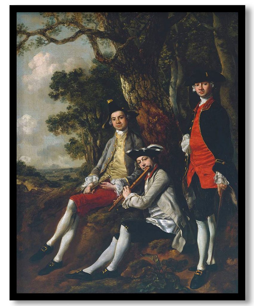 Peter Darnell Muilman, Charles Crokatt and William Keable in a Landscape by Thomas Gainsborough