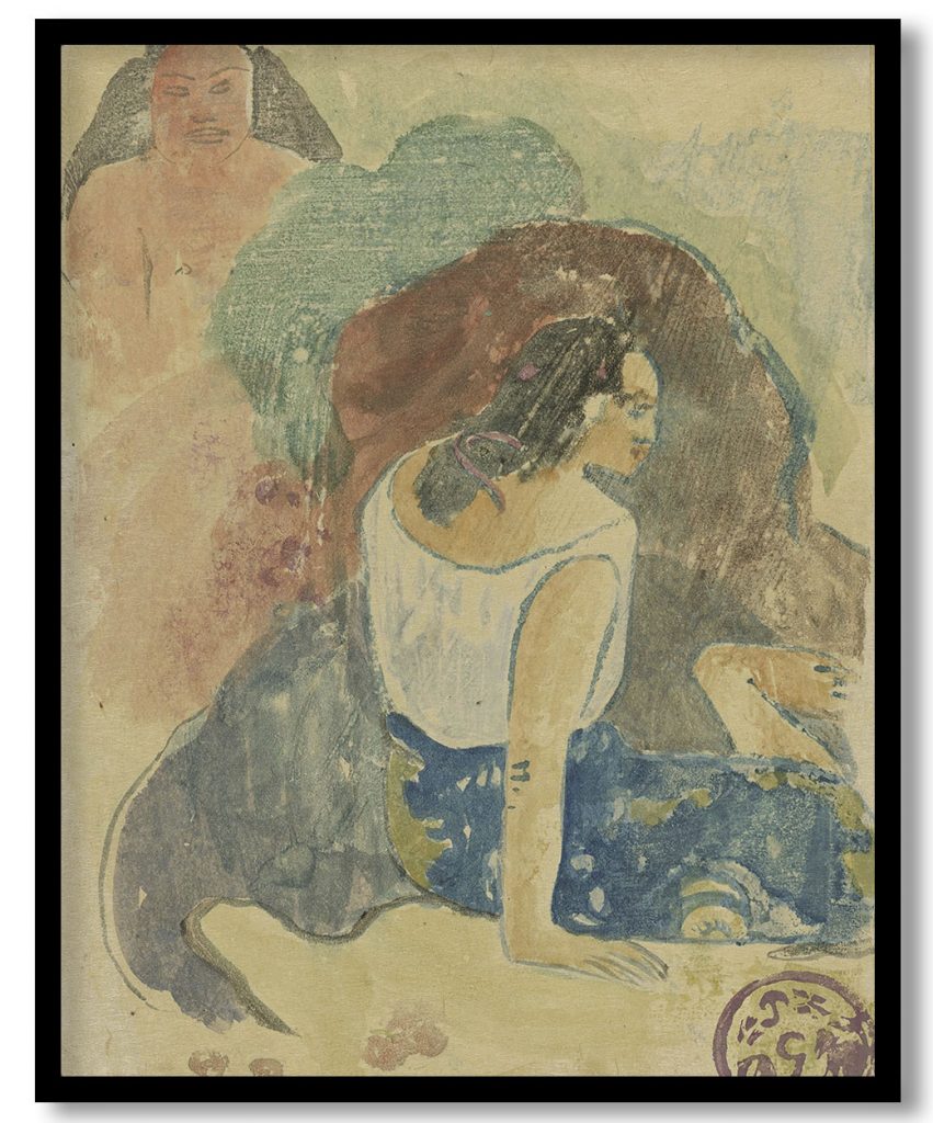 Arearea no Varua Ino  (Words of the Devil) [recto] by Paul Gauguin (1894)