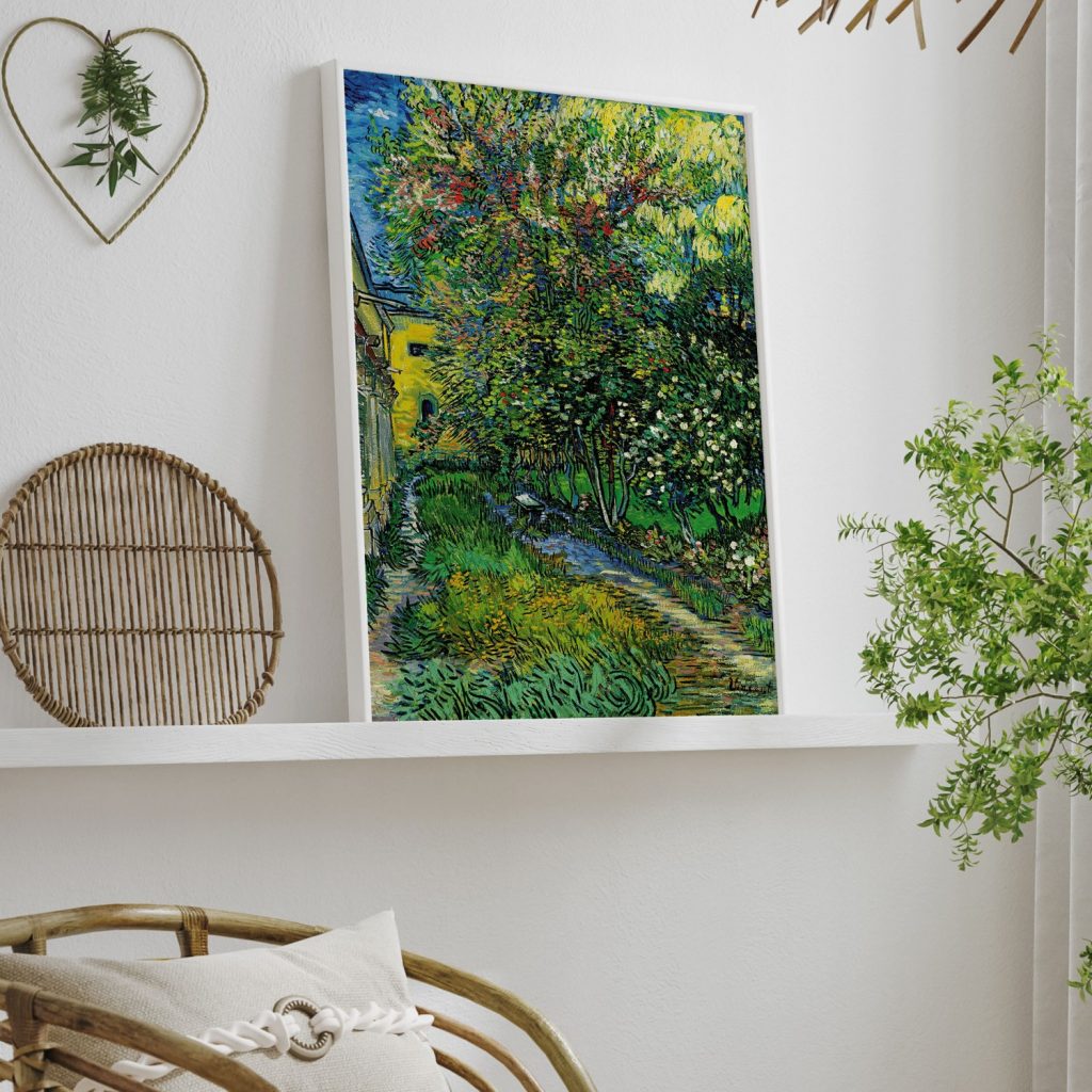 The garden of the asylum at Saint-Rémy by Vincent van Gogh (1889)