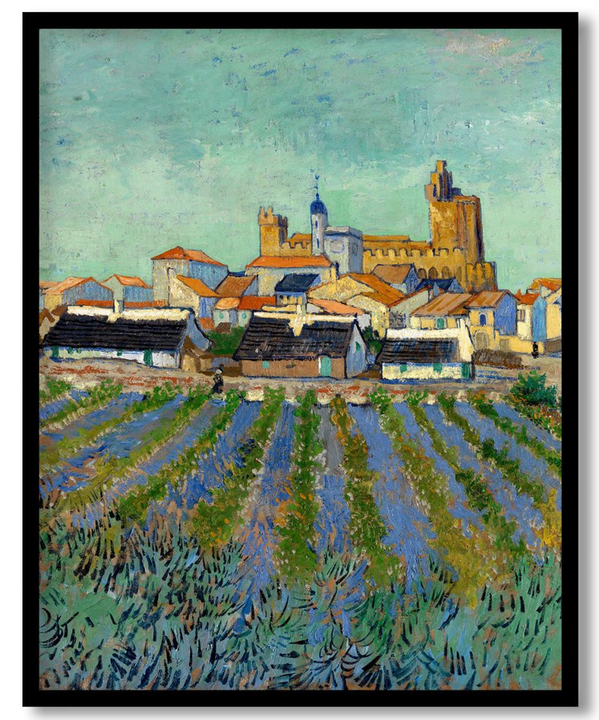 View of Saintes-Maries-de-la-Mer by Vincent van Gogh (1888)