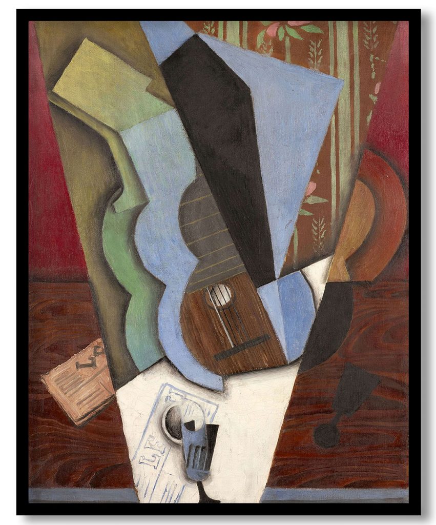 Abstraction (Guitar and Glass) by Juan Gris (1915)