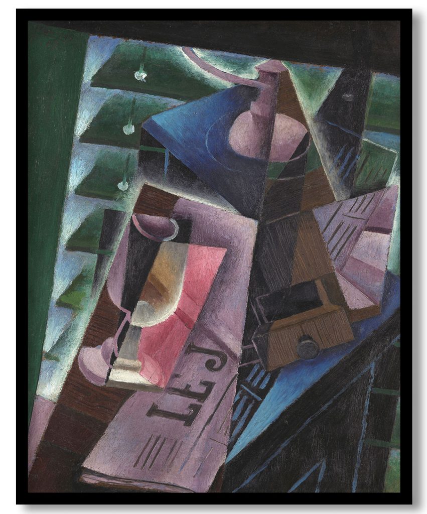 Coffee Grinder and Glass by Juan Gris (1915)