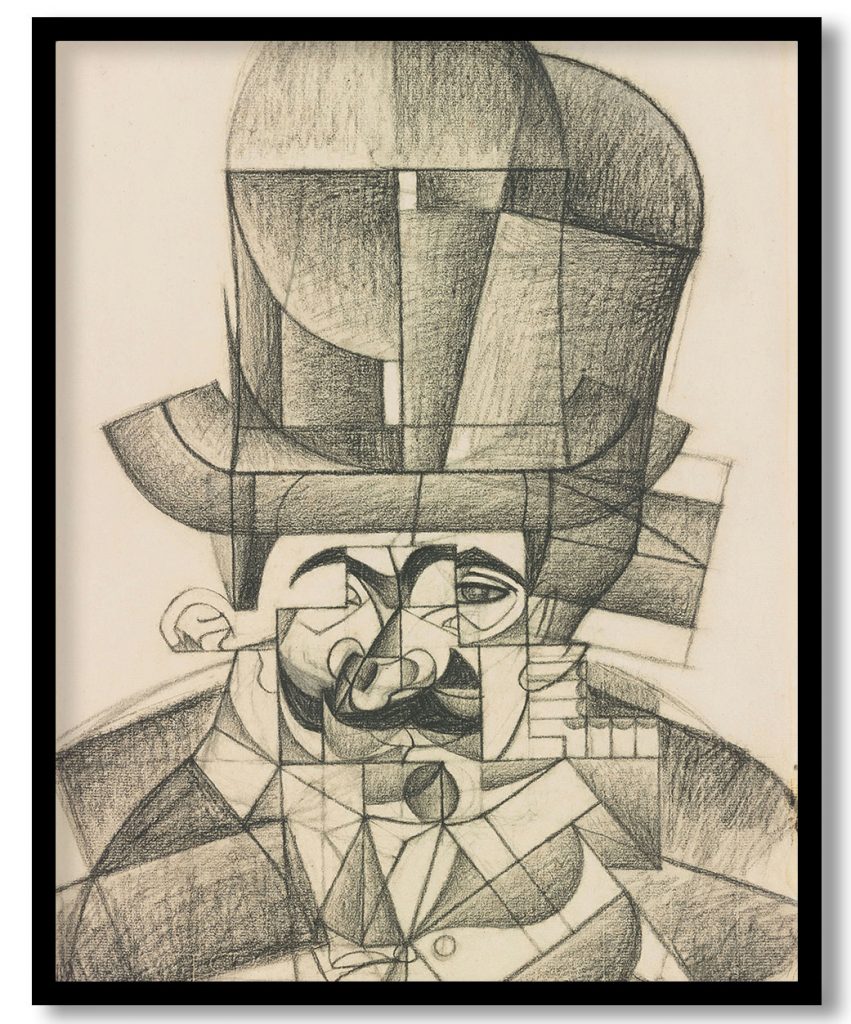 Man with Opera Hat by Juan Gris (1912)