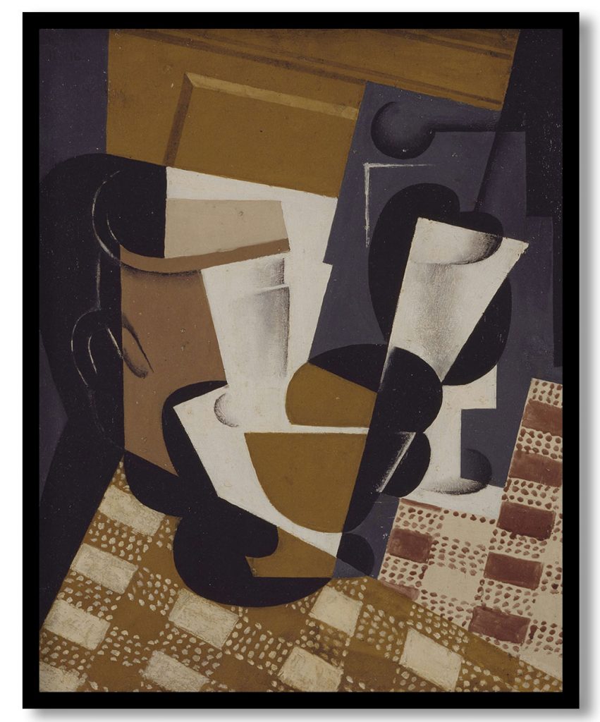 Wine Jug and Glass by Juan Gris (1916)
